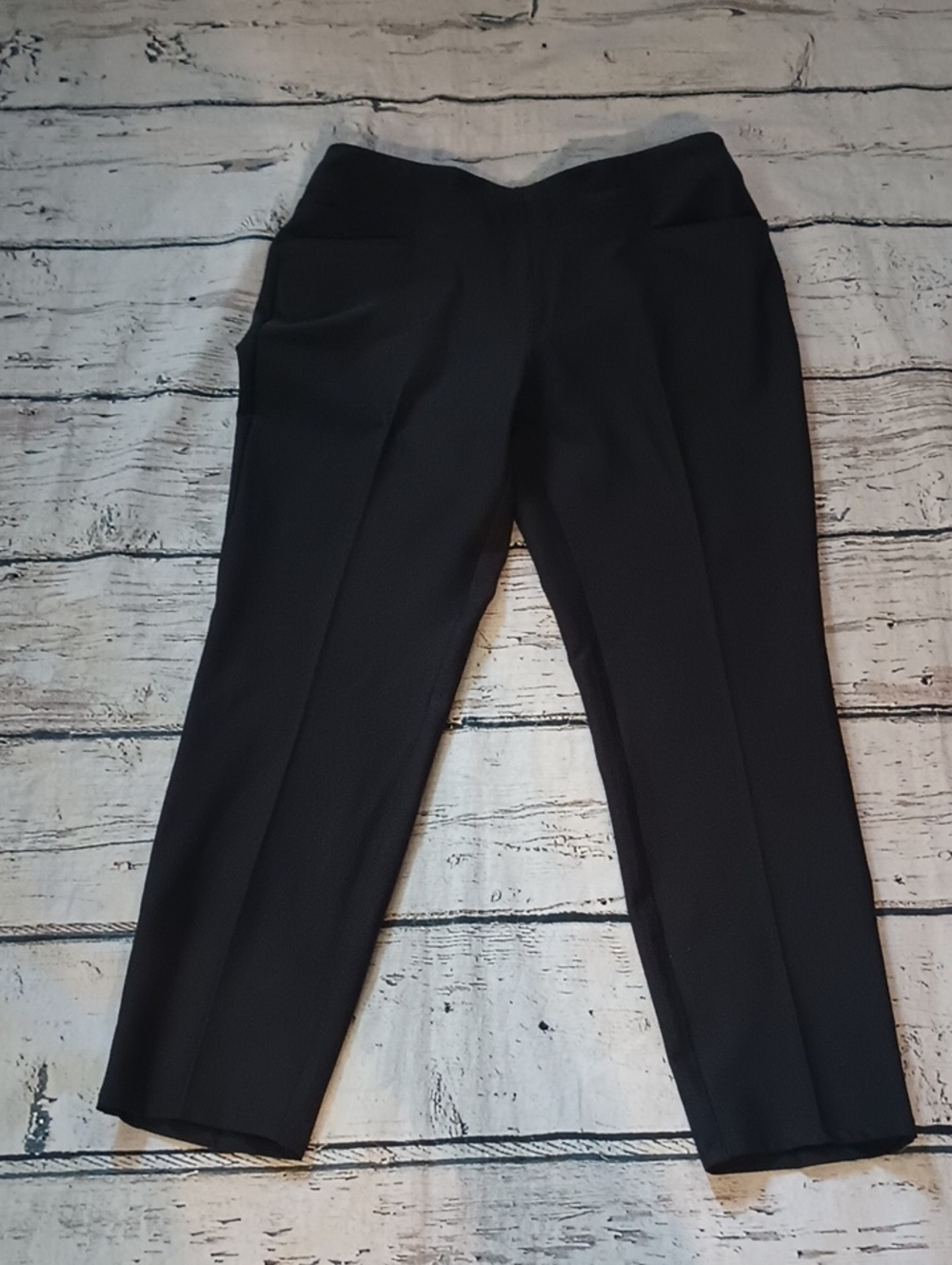 Adidas Women's Black Crop Capri Elastic Waist Pull On Golf Pants S